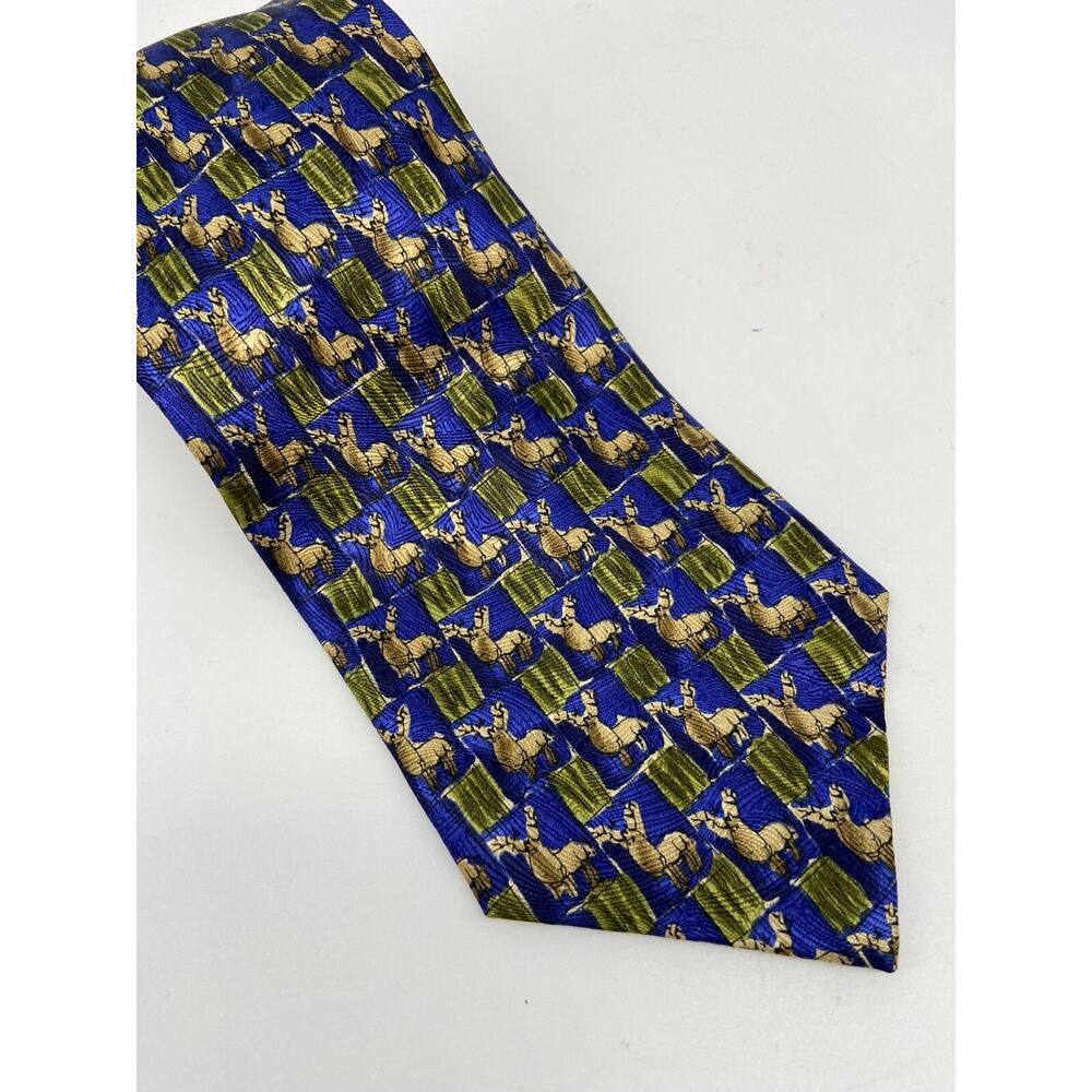 J. Garcia Collection‎ Tie 100% Silk 1996 Estate VINTAGE Blue Green